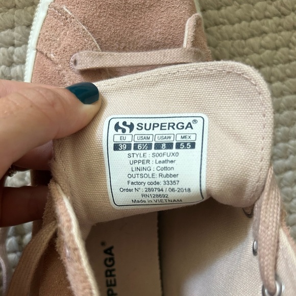 Superga High Top Pink Suede - Womens 8 - Picture 4 of 4